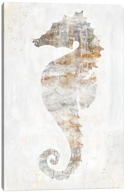Rustic Seahorse Canvas Art Print - Seahorse Art