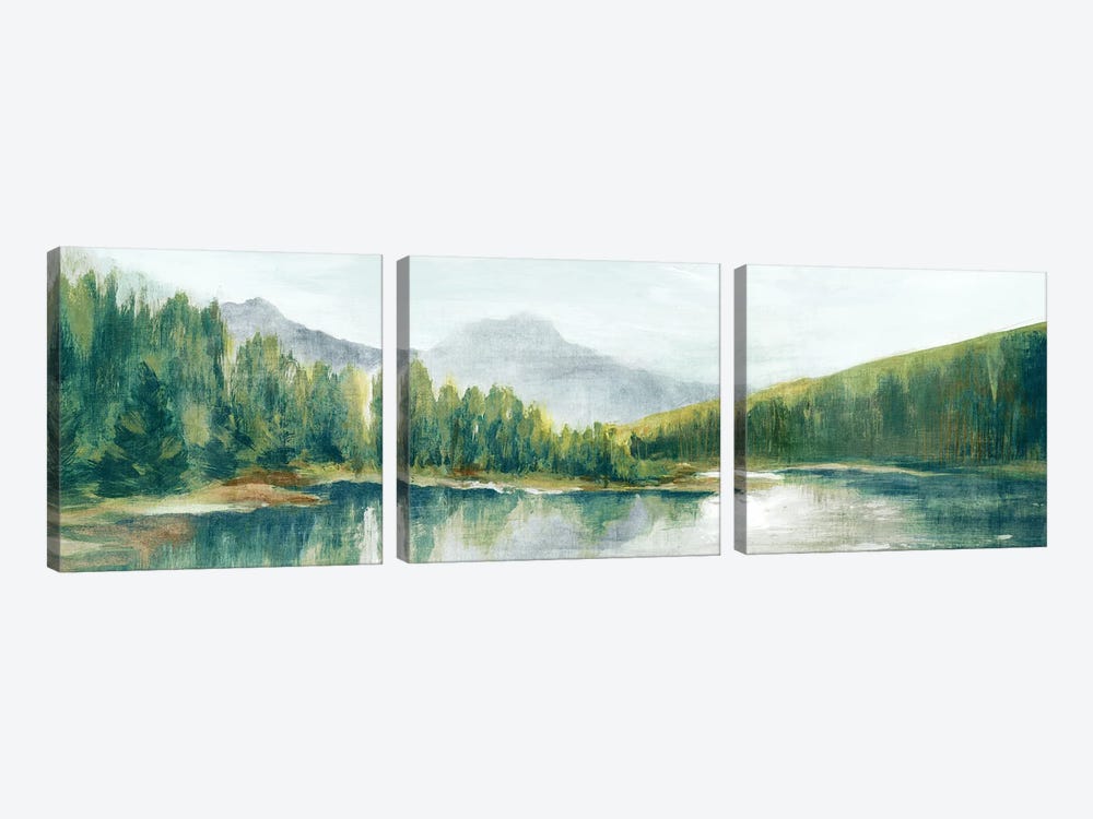 Spring Mountain View by Eva Watts 3-piece Canvas Wall Art