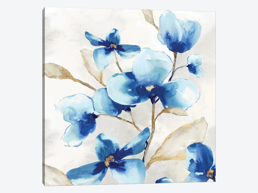 Blue Jardin I by Eva Watts 1-piece Canvas Print