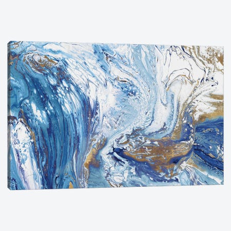 Evening Blue Tide Canvas Print #EWA459} by Eva Watts Canvas Artwork