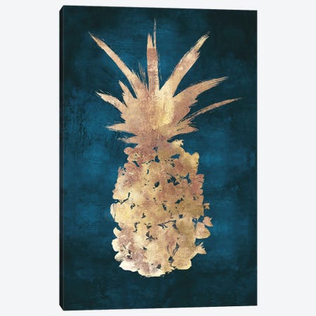 Golden Night Pineapple Canvas Print #EWA469} by Eva Watts Canvas Print