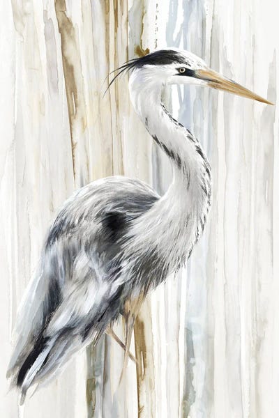 Beachy Living Room: River Heron I by Eva Watts