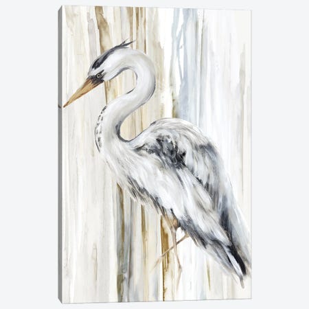 River Heron II Canvas Print #EWA484} by Eva Watts Canvas Artwork