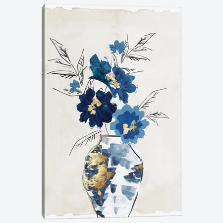 Sapphire Vase Canvas Print #EWA488} by Eva Watts Art Print
