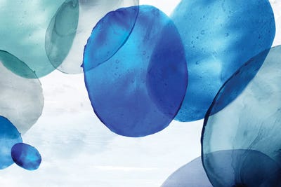 Blue Bubbles by Eva Watts canvas print