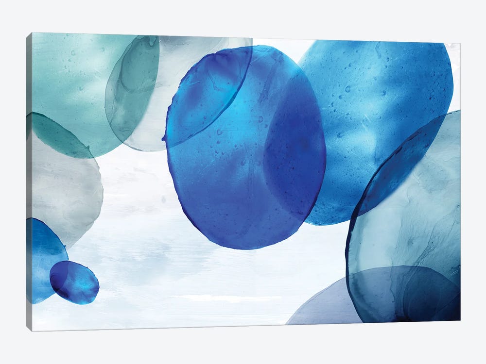 Blue Bubbles by Eva Watts 1-piece Canvas Art