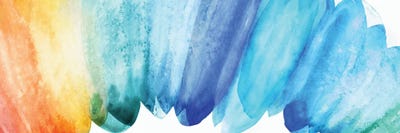 Burst Of Rainbow by Eva Watts framed canvas print