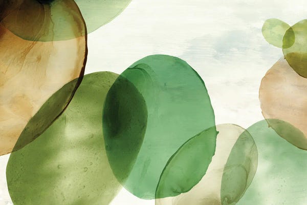 Eva Watts: Dark Green Bubbles by Eva Watts