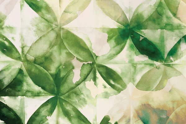 Eva Watts: Dark Green Geometric by Eva Watts