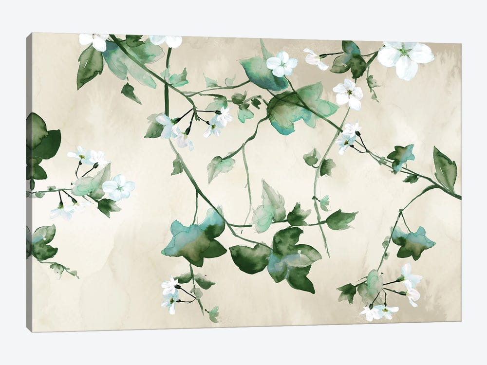 Delicate Green Branches by Eva Watts 1-piece Canvas Wall Art