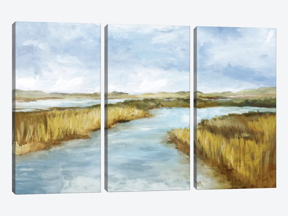 Distance Marshland by Eva Watts 3-piece Canvas Artwork