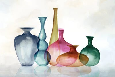 Fall Color Bottles by Eva Watts canvas print