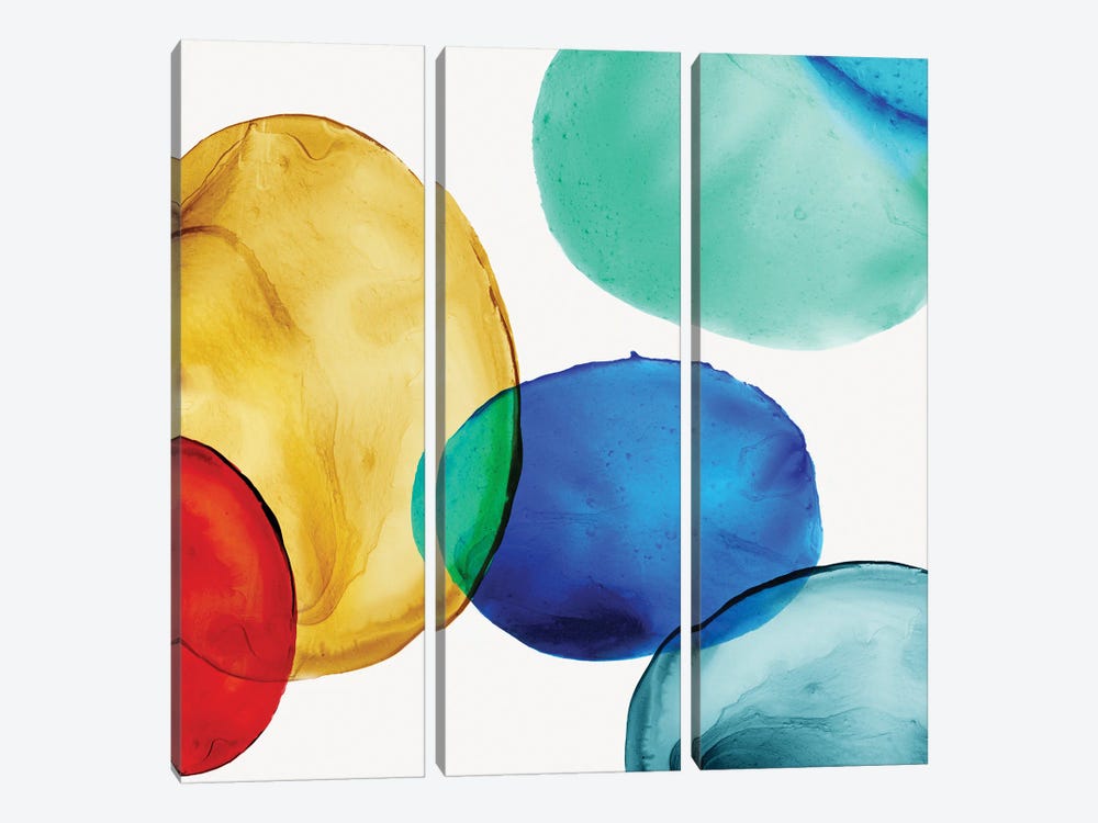 Glass Blobs I by Eva Watts 3-piece Canvas Art