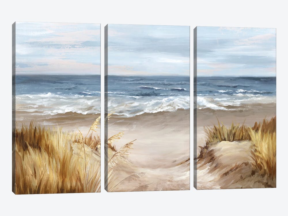 Untouched Beach by Eva Watts 3-piece Canvas Wall Art