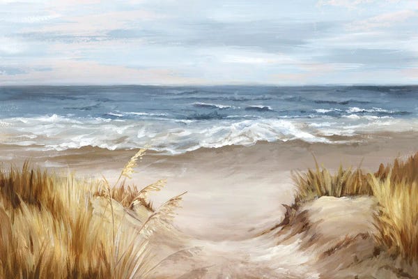 Large Coastal Art - Canvas Prints: Untouched Beach by Eva Watts