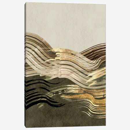 Waves Of Sage II Canvas Print #EWA547} by Eva Watts Art Print