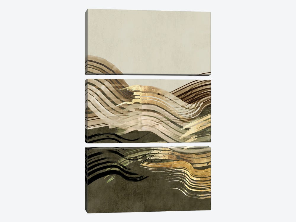Waves Of Sage II by Eva Watts 3-piece Canvas Wall Art