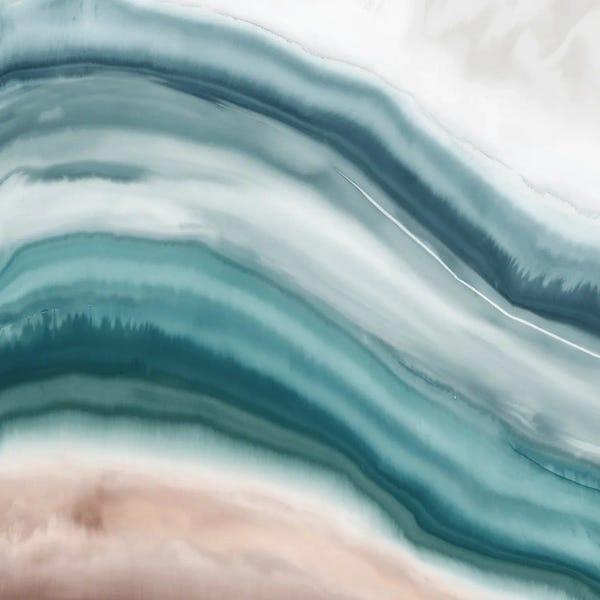 Eva Watts: Agate Blue Waves I by Eva Watts