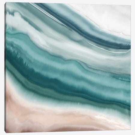 Agate Blue Waves II Canvas Print #EWA554} by Eva Watts Canvas Art