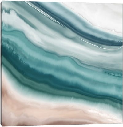 Agate Blue Waves II Canvas Art Print - Eva Watts