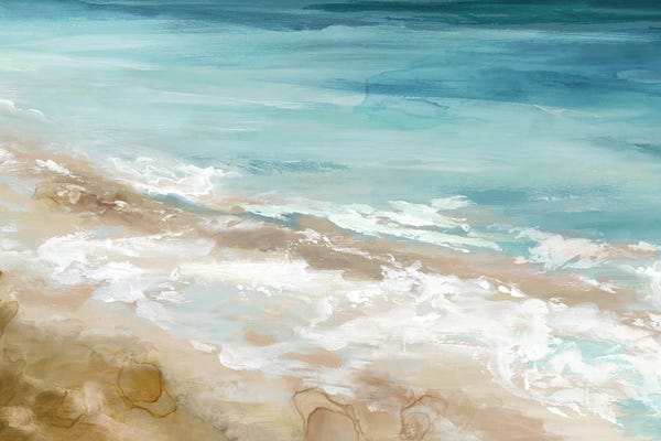 Large Coastal Art - Canvas Prints: Beach Waves by Eva Watts