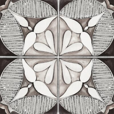 Decorative Tile I by Eva Watts framed canvas print