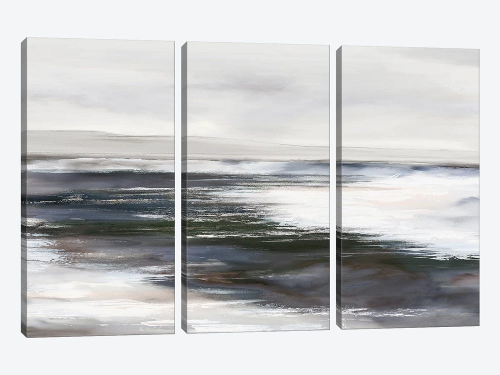 Grey Waters I by Eva Watts 3-piece Canvas Print