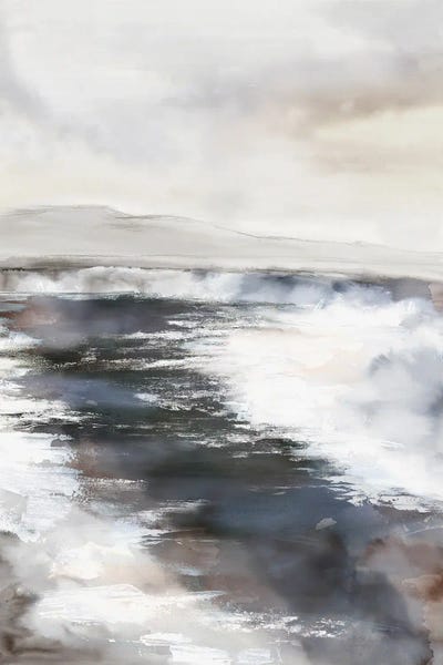 Grey Waters II by Eva Watts framed canvas print