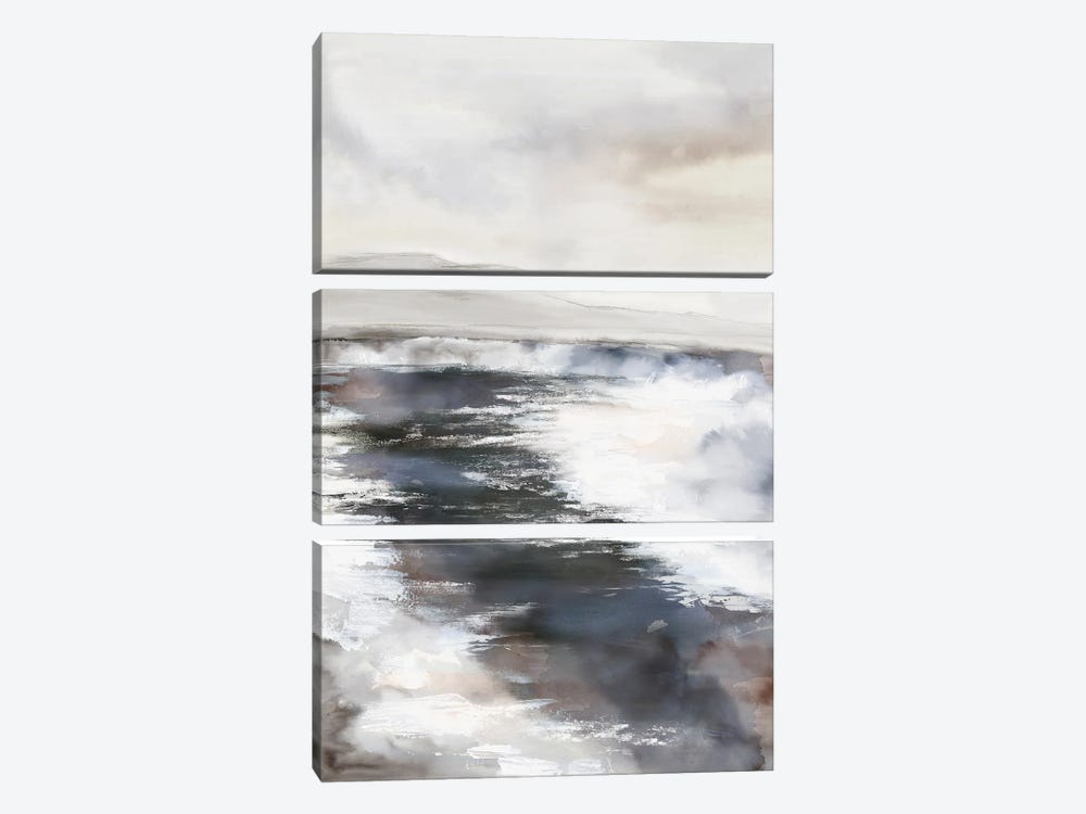 Grey Waters II by Eva Watts 3-piece Canvas Wall Art