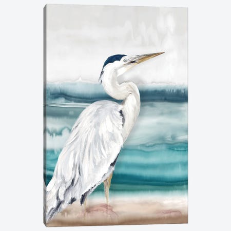 Heron Beach I Canvas Print #EWA579} by Eva Watts Canvas Print