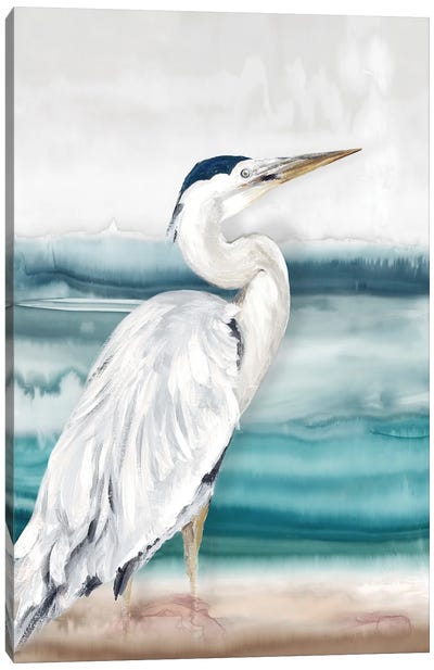 Heron Beach I Canvas Art Print - Eva Watts