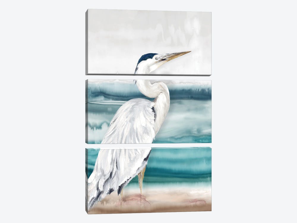 Heron Beach I by Eva Watts 3-piece Canvas Art Print