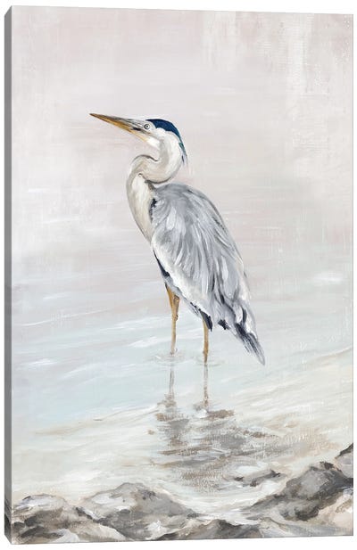 Heron Beauty I Canvas Art Print - Coastal Living Room Art