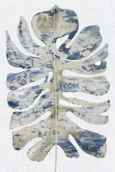 Eva Watts: Large Indigo Leaf I by Eva Watts