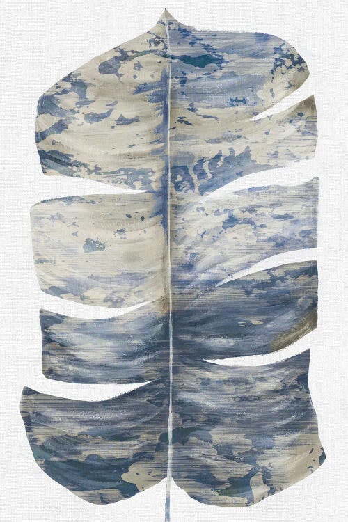Large Indigo Leaf II by Eva Watts wall art