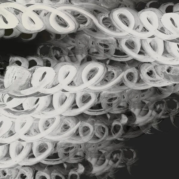 Black & White Patterns: Love Letters I by Eva Watts