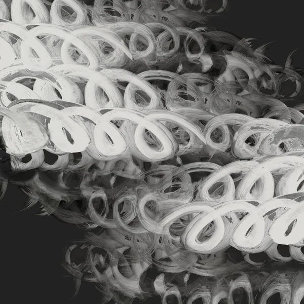 Black & White Patterns: Love Letters II by Eva Watts