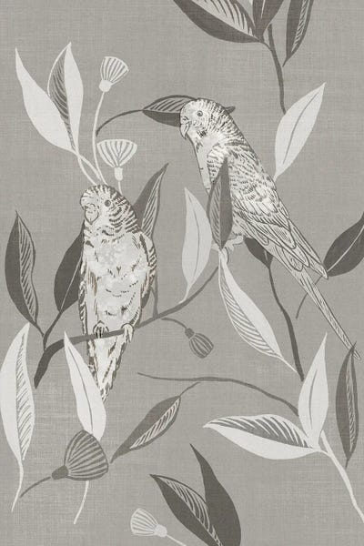 Love Birds: Monochrome Love Birds I by Eva Watts