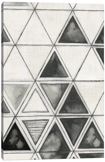 Panel Of Tiles I Canvas Art Print - Black & White Patterns