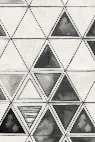 Black & White Patterns: Panel Of Tiles I by Eva Watts