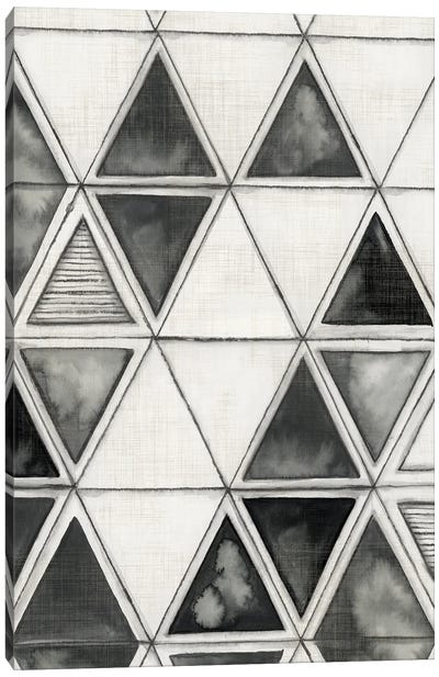 Panel Of Tiles II Canvas Art Print - Black & White Patterns
