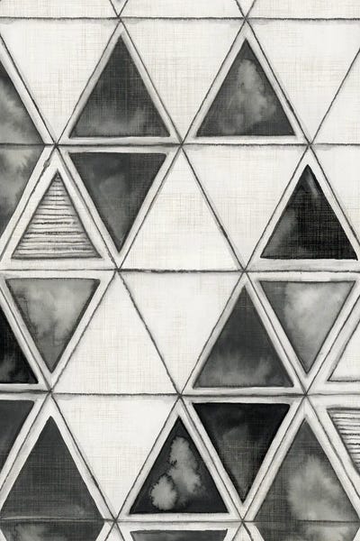 Black & White Patterns: Panel Of Tiles II by Eva Watts