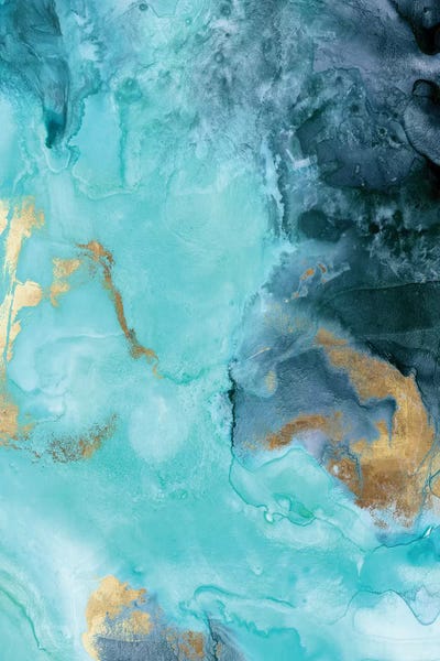 Large Modern Art - Canvas Prints: Gold Under The Sea II by Eva Watts