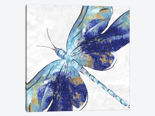 Dragonfly Wings Abstract Canvas Wall Art Picture Print 