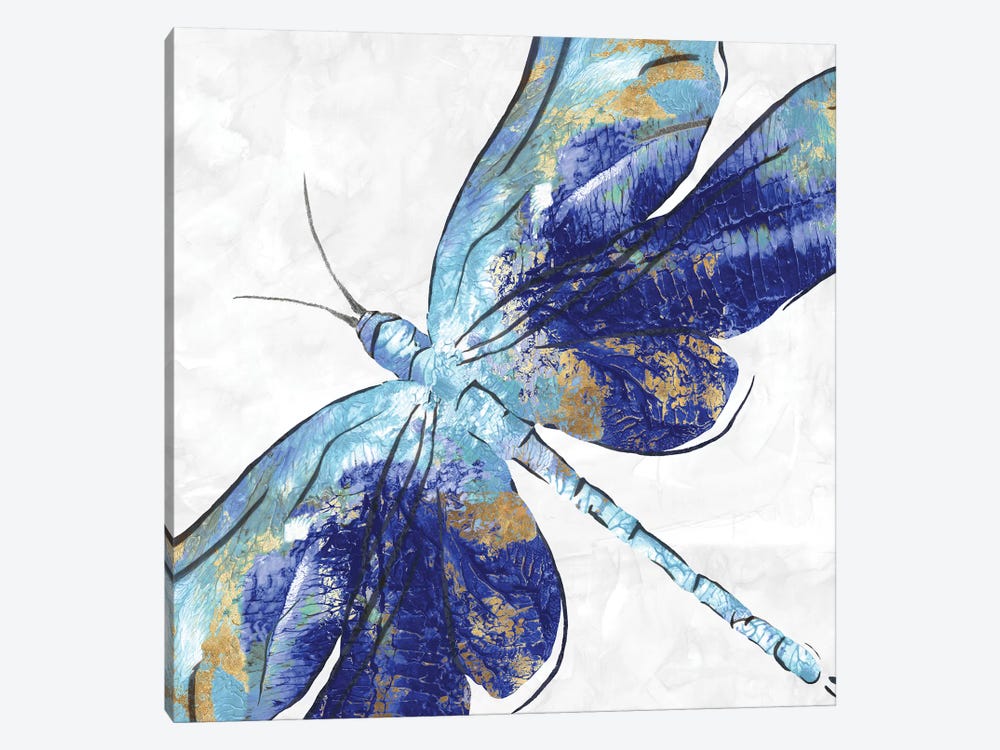 Blue Dragonfly  by Eva Watts 1-piece Canvas Wall Art