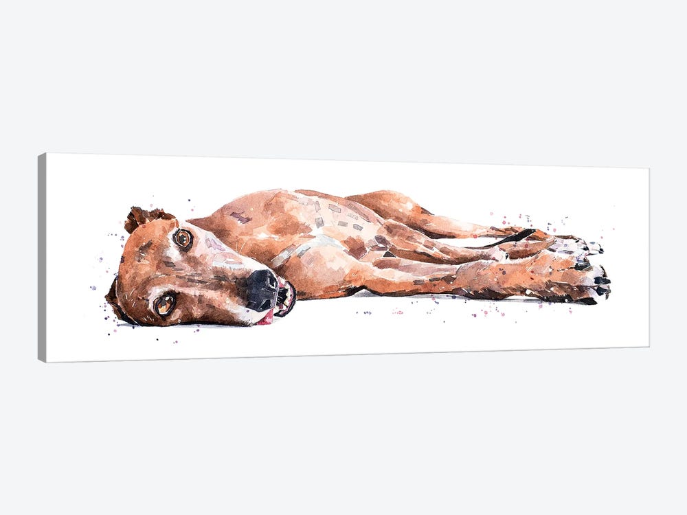 Greyhound by EdsWatercolours 1-piece Canvas Print