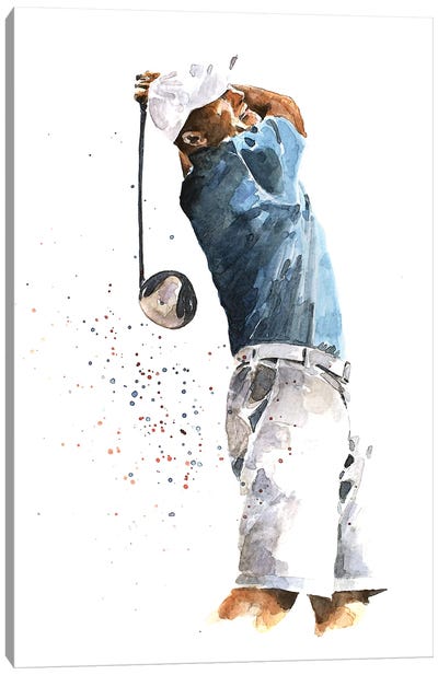 Hope And A Prayer Canvas Art Print - Golf Art