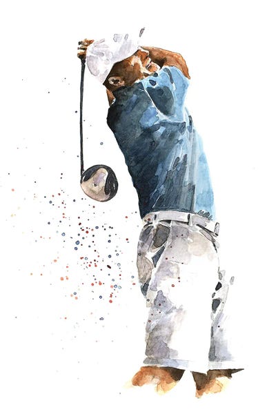 Golf: Hope And A Prayer by EdsWatercolours