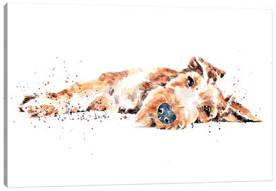 Irish Terrier II Canvas Art Print - EdsWatercolours