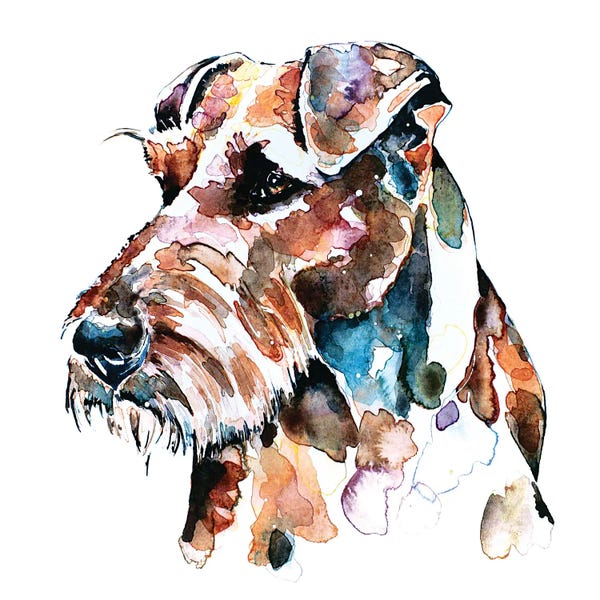 EdsWatercolours: Irish Terrier Patchwork by EdsWatercolours